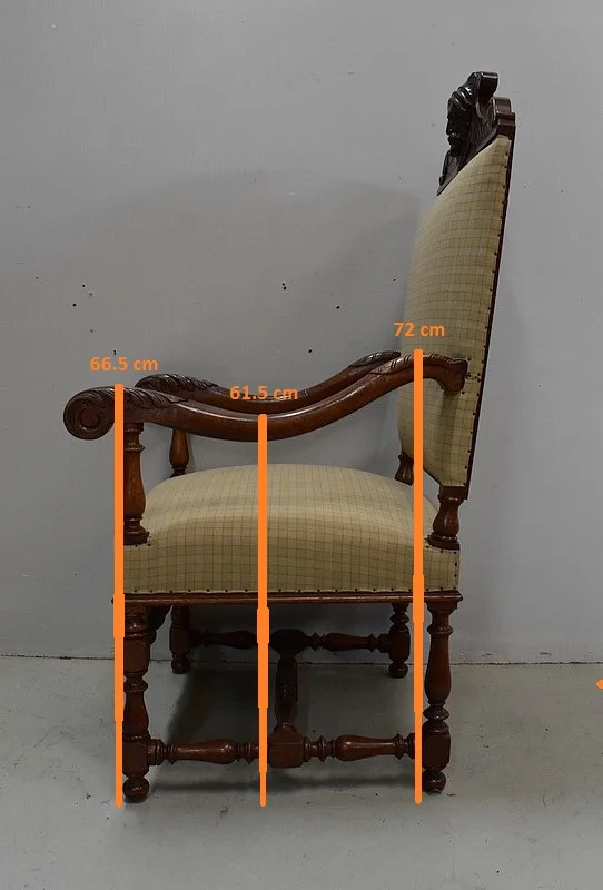 PAIR OF LOUIS XIII STYLE ARMCHAIRS