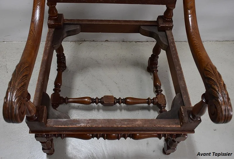 PAIR OF LOUIS XIII STYLE ARMCHAIRS