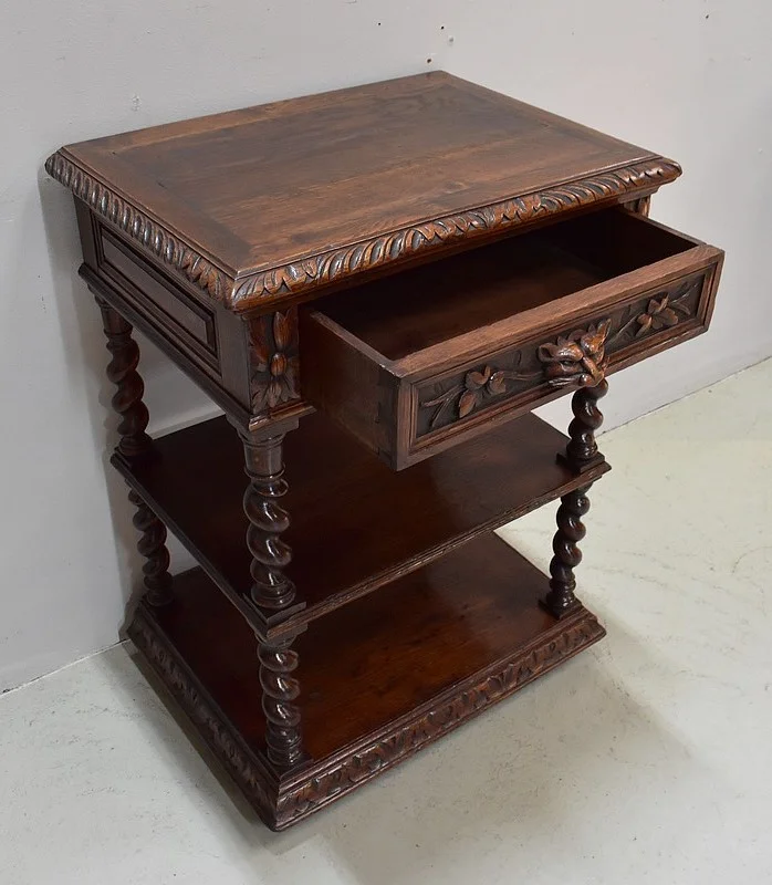 Petite Desserte en Chêne style Louis XIII – Époque 1900