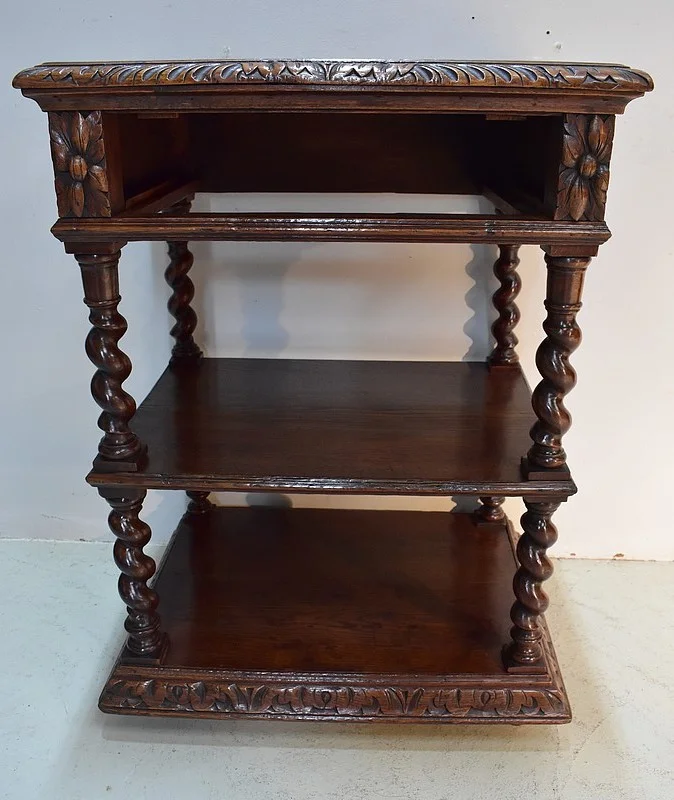 Petite Desserte en Chêne style Louis XIII – Époque 1900