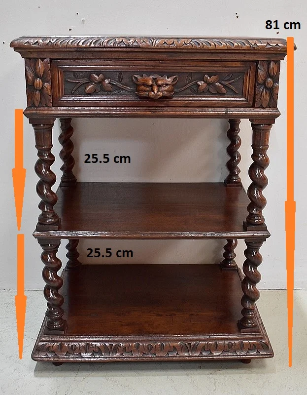 Petite Desserte en Chêne style Louis XIII – Époque 1900
