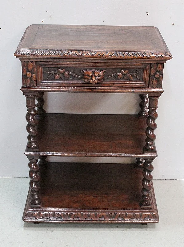 Petite Desserte en Chêne style Louis XIII – Époque 1900