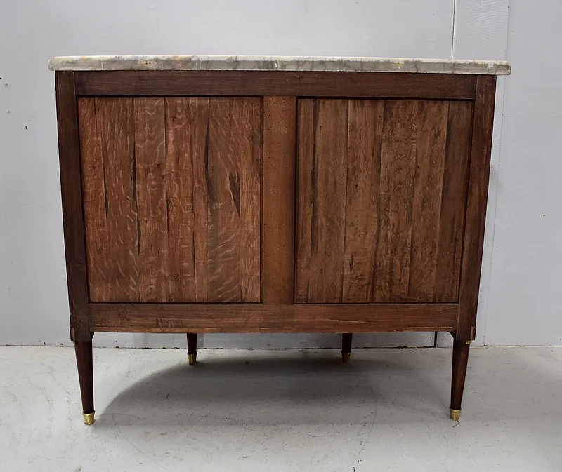 Petit Buffet / Commode Demi-Lune en Acajou, époque Louis XVI – XVIIIe