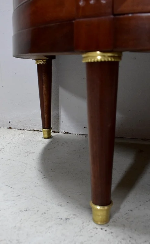 Petit Buffet / Commode Demi-Lune en Acajou, époque Louis XVI – XVIIIe