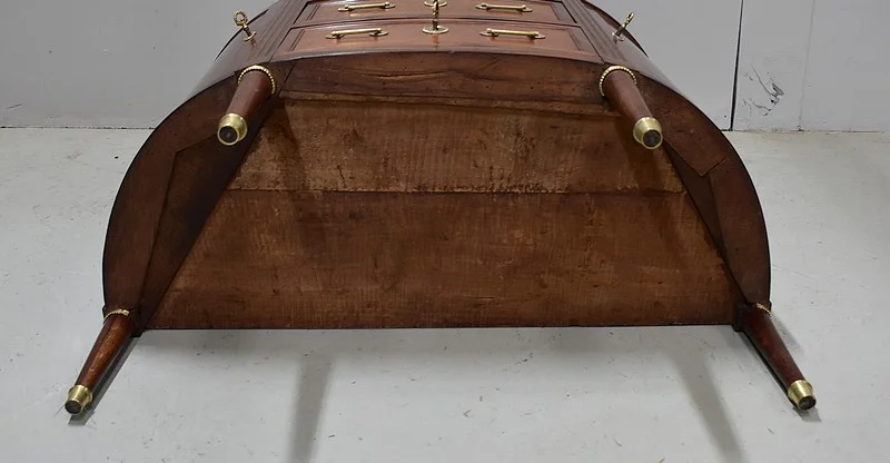 Petit Buffet / Commode Demi-Lune en Acajou, époque Louis XVI – XVIIIe