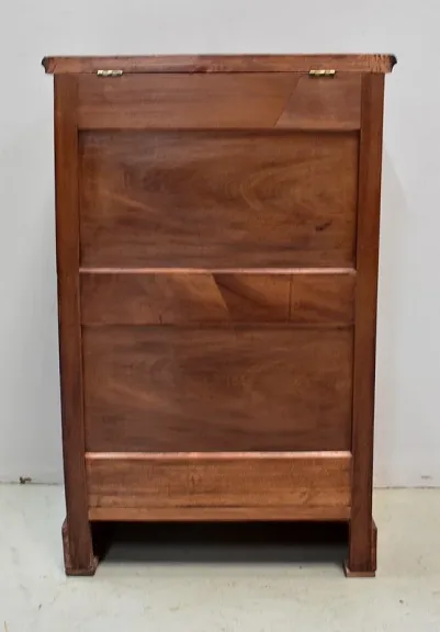 Rare Petite Commode de Toilette, en Placage de Ronce d’Acajou – Fin XIXe