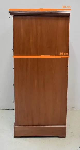 Rare Petite Commode de Toilette, en Placage de Ronce d’Acajou – Fin XIXe