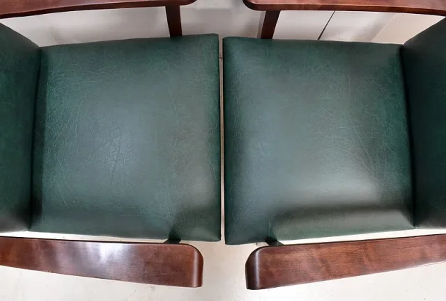 PAIR OF BRIDGE ARMCHAIRS