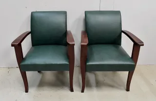 PAIR OF BRIDGE ARMCHAIRS