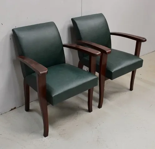 PAIR OF BRIDGE ARMCHAIRS