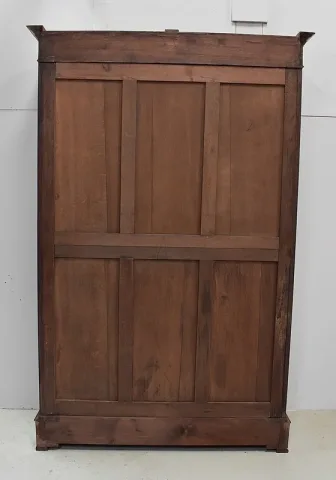 Bibliothèque Vitrine en Placage d’Acajou Moucheté – Fin XIXe