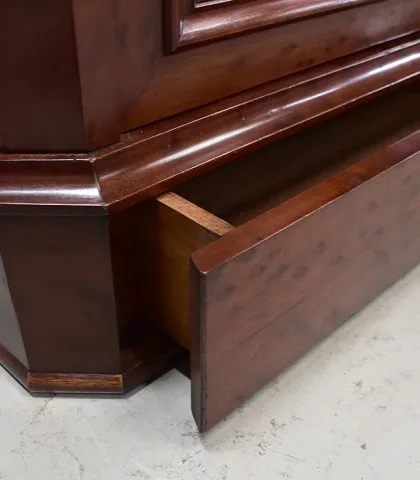 Bibliothèque Vitrine en Placage d’Acajou Moucheté – Fin XIXe