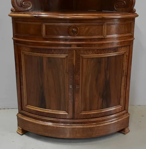 Rare Paire d’Encoignures en Noyer – Fin XIXe