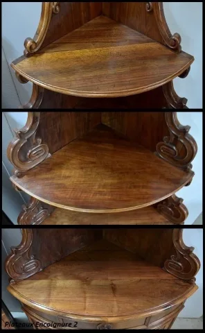 Rare Paire d’Encoignures en Noyer – Fin XIXe