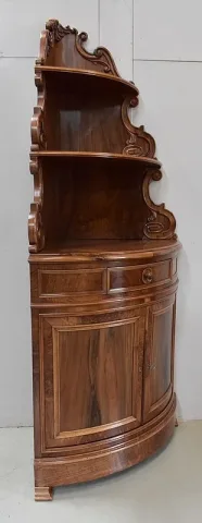 Rare Paire d’Encoignures en Noyer – Fin XIXe