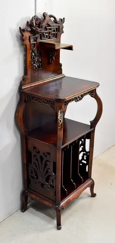 Meuble à Musique en Hêtre teinté, esprit Asiatique, attribué à G. Viardot – 1900