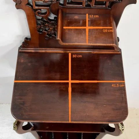 Meuble à Musique en Hêtre teinté, esprit Asiatique, attribué à G. Viardot – 1900
