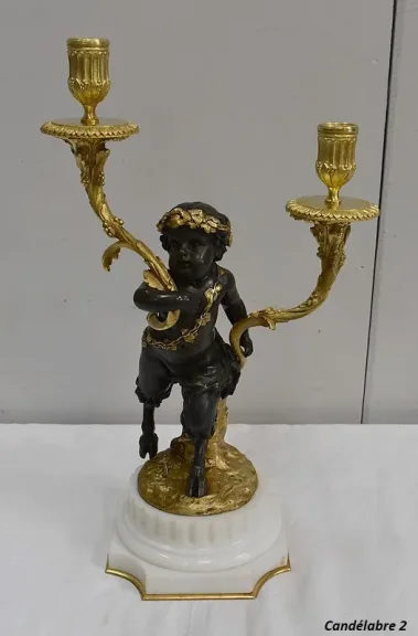 PAAR BRONZE CANDELABRA