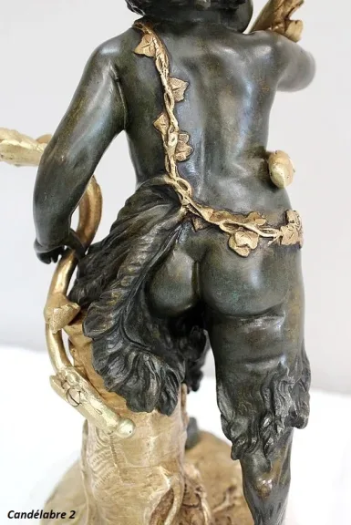 PAAR BRONZE CANDELABRA