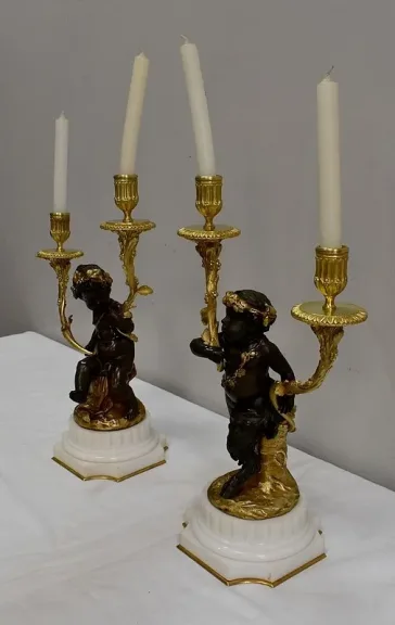 PAAR BRONZE CANDELABRA