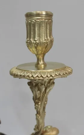 PAAR BRONZE CANDELABRA