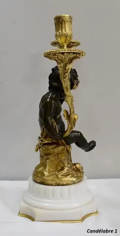 PAAR BRONZEN KANDELABRA