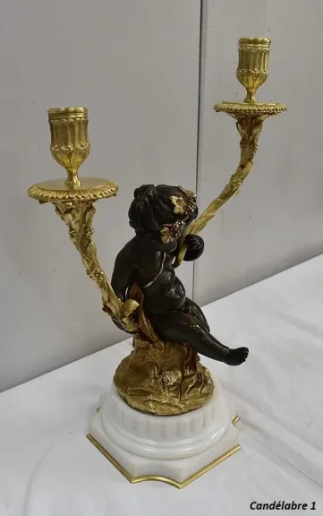 PAAR BRONZE CANDELABRA