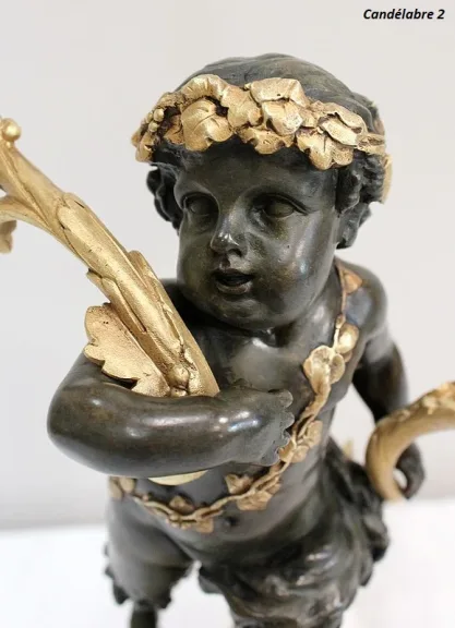 PAAR BRONZE CANDELABRA