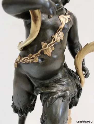 PAAR BRONZEN KANDELABRA