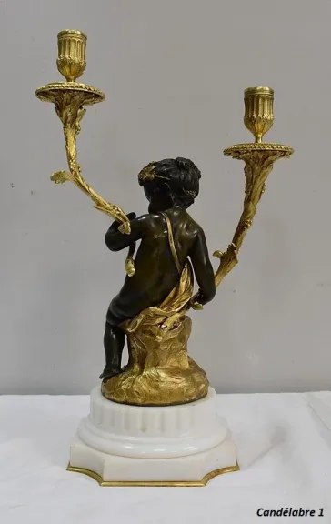 PAAR BRONZE CANDELABRA