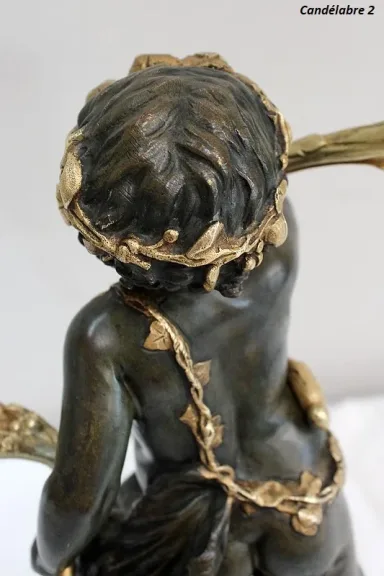PAAR BRONZE CANDELABRA