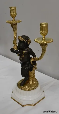 PAAR BRONZEN KANDELABRA