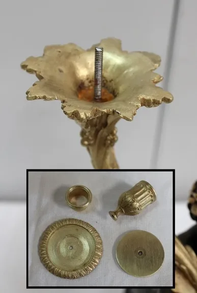 PAAR BRONZE CANDELABRA