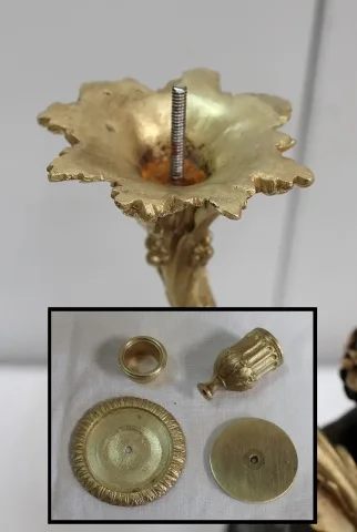 PAAR BRONZEN KANDELABRA
