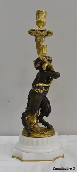 PAAR BRONZE CANDELABRA