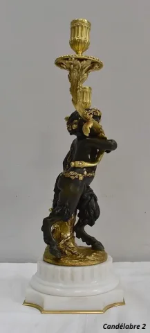 PAAR BRONZEN KANDELABRA