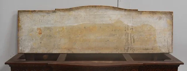 Grande Console en Acajou massif et dessus Marbre, style Louis XVI – Fin XIXe