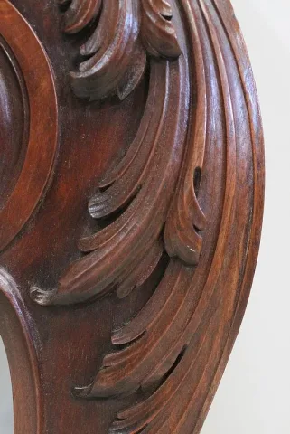 Grande Console en Acajou massif et dessus Marbre, style Louis XVI – Fin XIXe