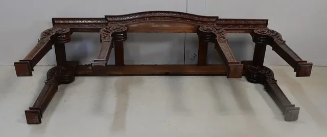 Grande Console en Acajou massif et dessus Marbre, style Louis XVI – Fin XIXe