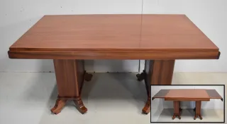 Table Rectangulaire en Acajou massif et plaqué – 1930 / 1940