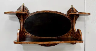 Étagère d’Applique en Bois Noirci, goût Art Nouveau – 1900