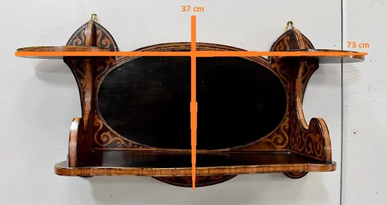 Étagère d’Applique en Bois Noirci, goût Art Nouveau – 1900
