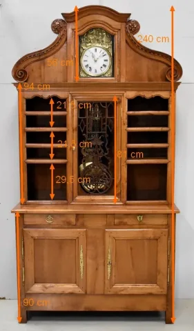 Rare Buffet Deux Corps Régional, en Merisier – 1ère partie XIXe