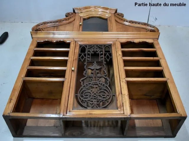 Rare Buffet Deux Corps Régional, en Merisier – 1ère partie XIXe