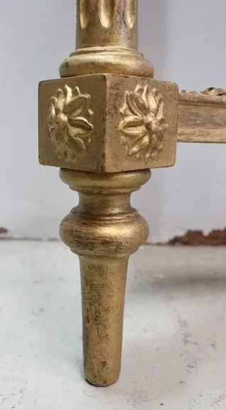 Ensemble Miroir Trumeau et Console Demi-Lune, en Bois Doré – Fin XIXe