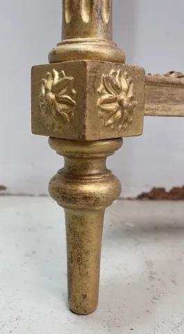 Ensemble Miroir Trumeau et Console Demi-Lune, en Bois Doré – Fin XIXe