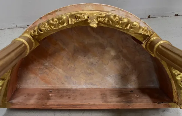 Ensemble Miroir Trumeau et Console Demi-Lune, en Bois Doré – Fin XIXe