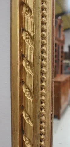 Ensemble Miroir Trumeau et Console Demi-Lune, en Bois Doré – Fin XIXe
