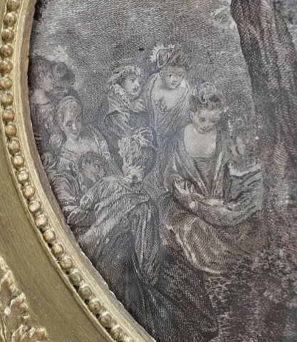 Ensemble Miroir Trumeau et Console Demi-Lune, en Bois Doré – Fin XIXe