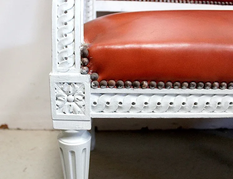 Petite Banquette d’Enfant en Hêtre, style Louis XVI – Début XXe